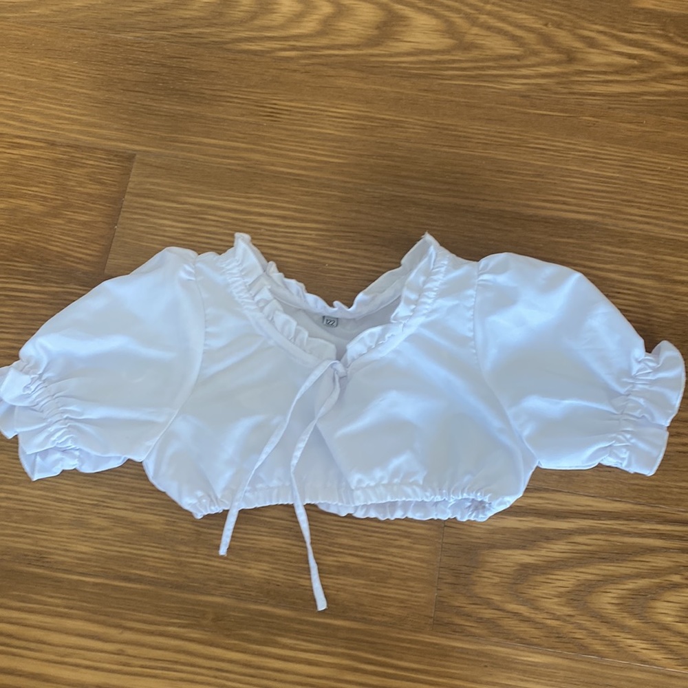 New TEINDL TRACHTEN Girl München Salzburg Dirndl Apron Dress Top 7-8 122 - Picture 7 of 9
